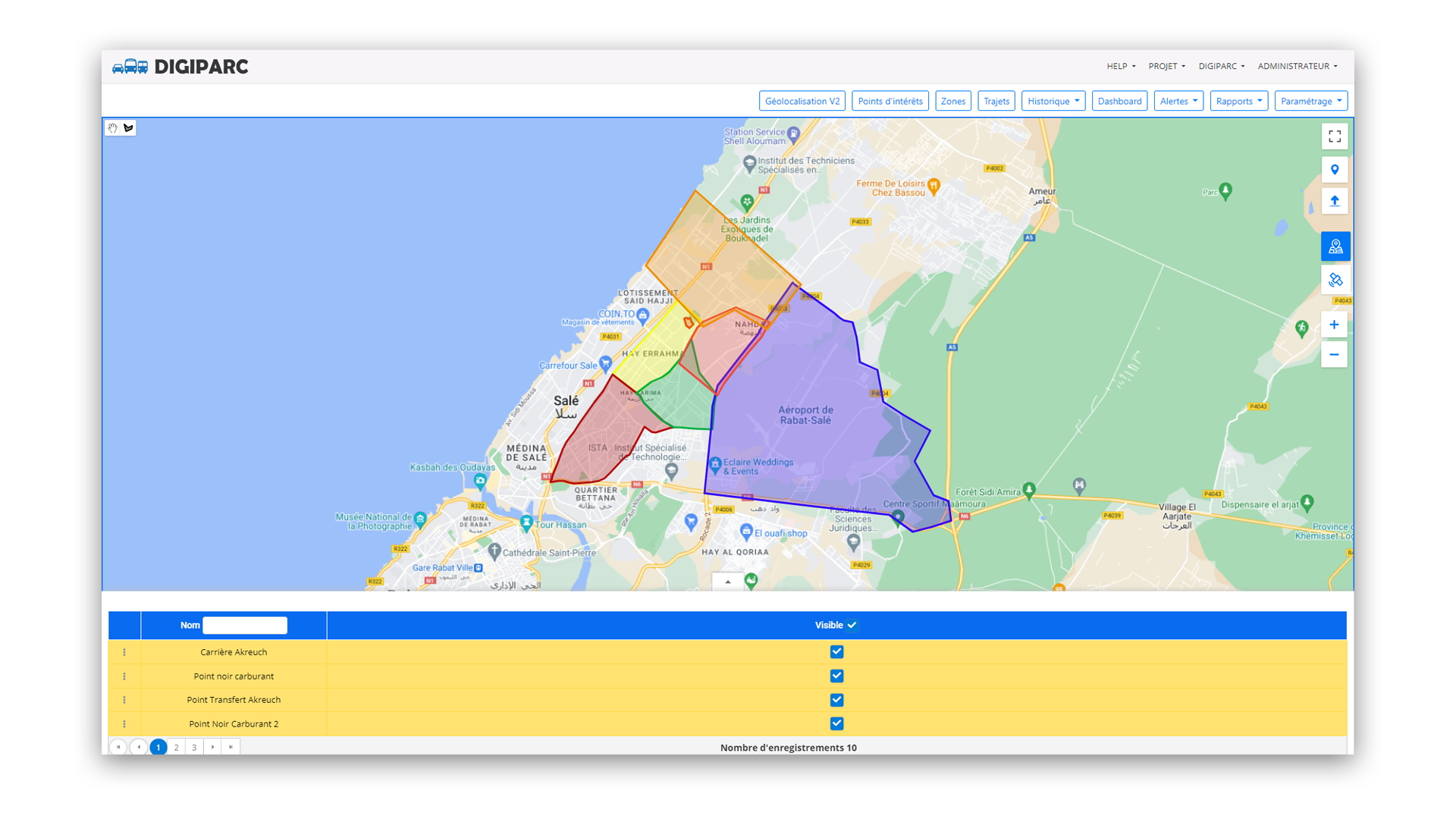 Gestion optimisée des zones d'opérations grâce au Géofencing