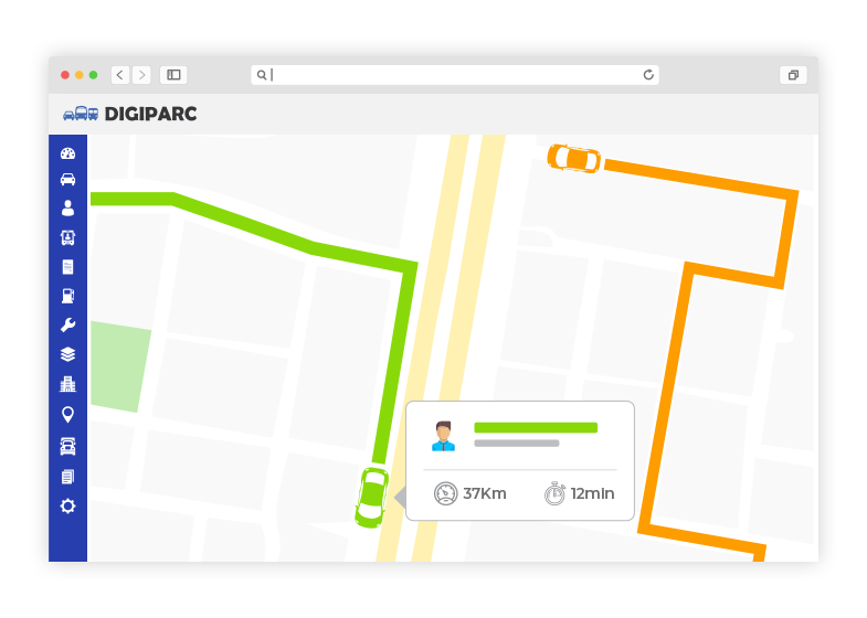 Données de trajets et historiques sur Digiparc