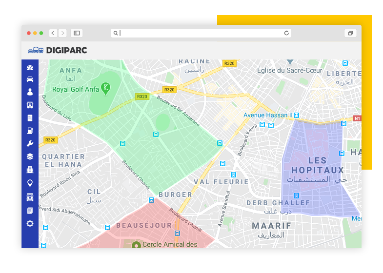 Alertes geofencing et suivi par zones