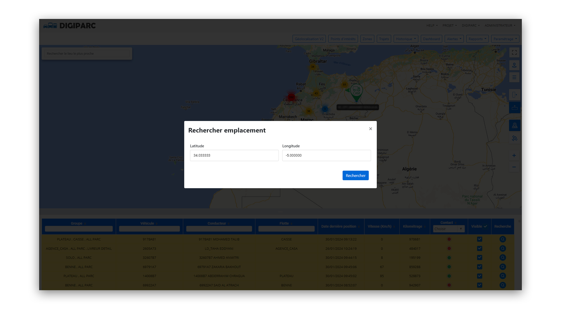 Recherche d'Emplacement Précis