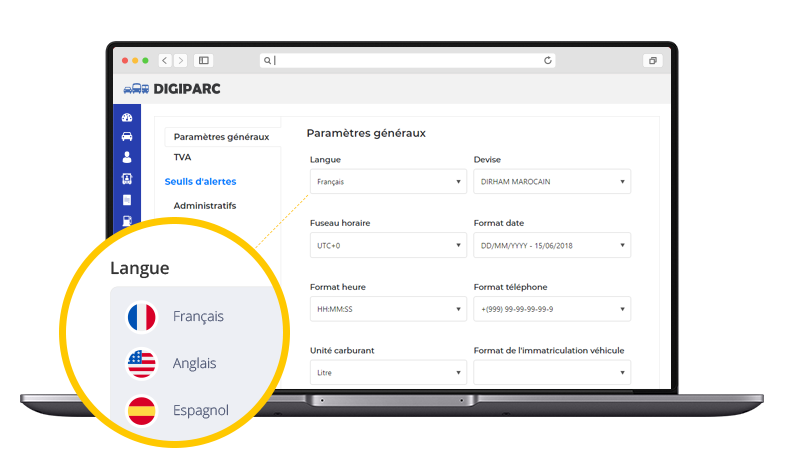 Effortlessly navigate in your preferred language.
