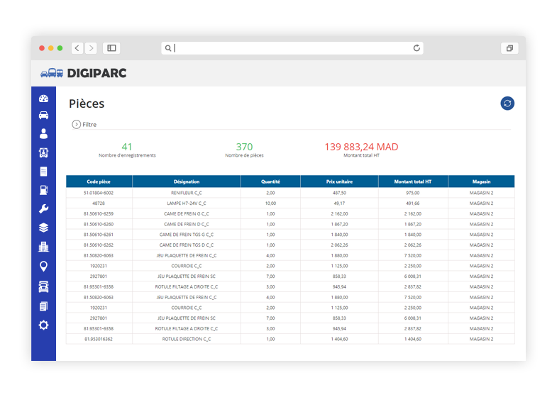 Make your inventory on DIGIPARC and take control of your stock!
