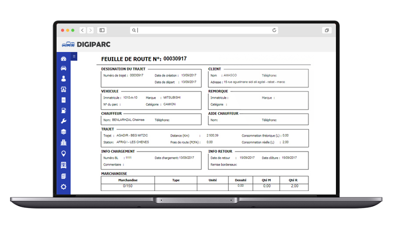 Exécution des prestations transport dans l'application TMS