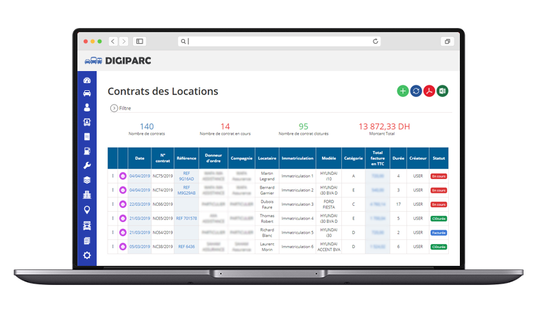 Turn your bookings into rental contracts in a few clicks with DIGIPARC