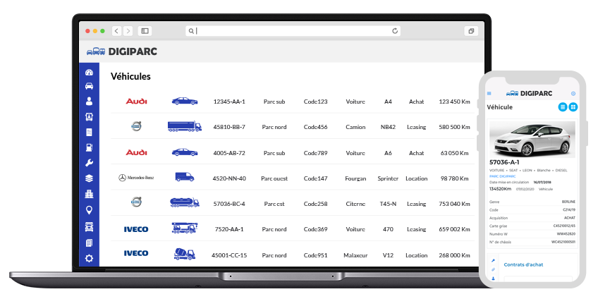 Améliorez le contrôle des données liées à votre flotte avec les fiches véhicules de DIGIPARC