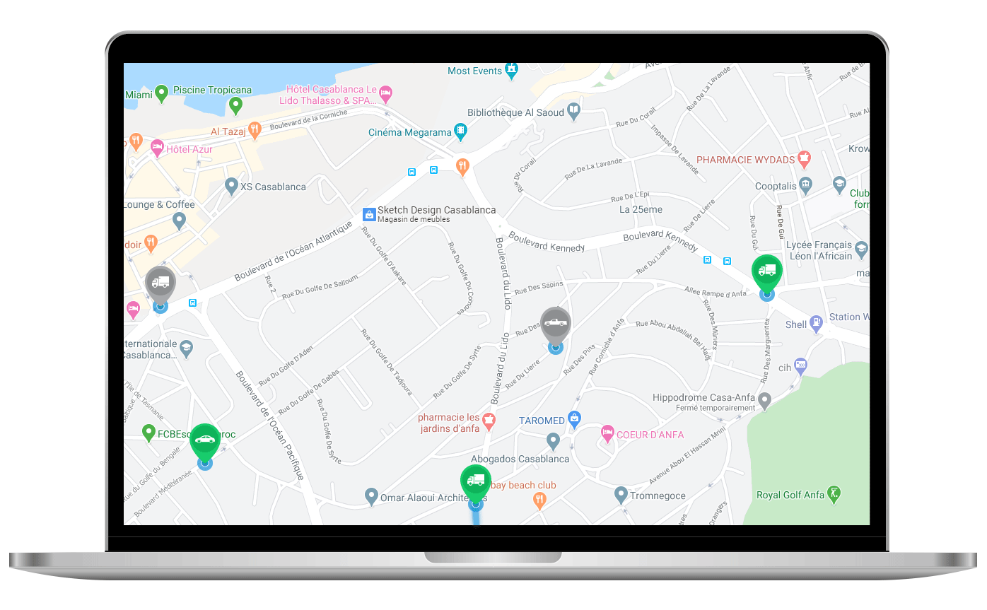 Suivez et localisez en temps réel toute votre flotte
